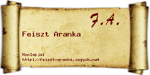 Feiszt Aranka névjegykártya
